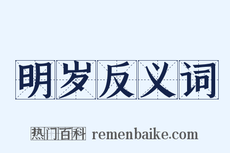 明岁反义词是什么意思的图片